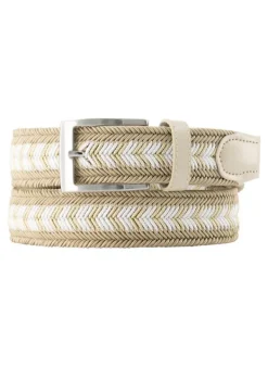 ALBERTO beige-weiß, Breite ca. 3,5 cm^ Gürtel|Gürtel