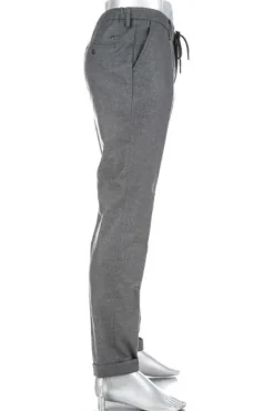 ALBERTO Bundfaltenhose, Barista, Tapered Fit, Flanell, grau meliert^ Smart Cotton|Hosen