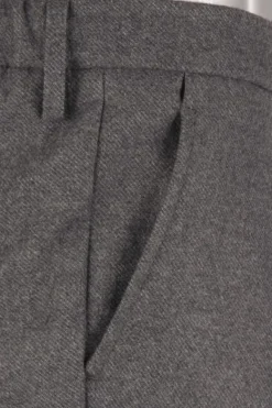 ALBERTO Bundfaltenhose, Barista, Tapered Fit, Flanell, grau meliert^ Smart Cotton|Hosen