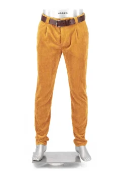 ALBERTO Bundfaltenhose Mike, Cord, curry^ Cord|Hosen