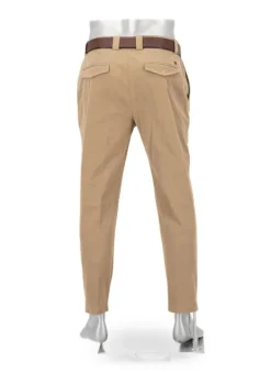 ALBERTO Bundfaltenhose Mike, Pima Baumwolle cropped, beige^ Hosen