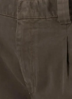 ALBERTO Bundfaltenhose Mike, Pima Baumwolle cropped, dunkelbraun^ Hosen