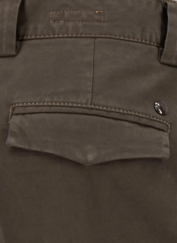 ALBERTO Bundfaltenhose Mike, Pima Baumwolle cropped, dunkelbraun^ Hosen