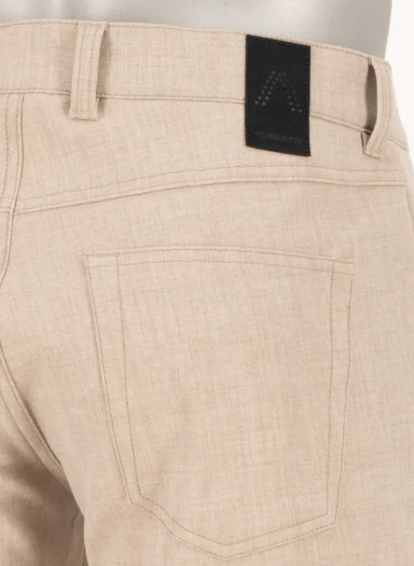 ALBERTO Ceramica®, Pipe, Regular Fit, Mikrofaser-Viskose, beige meliert^ Ceramica|Hosen