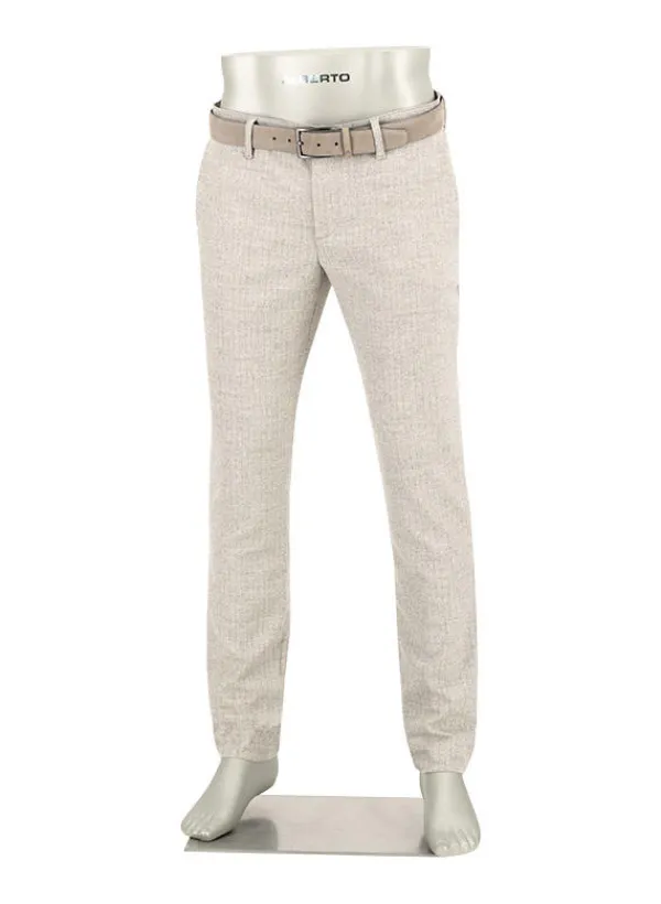 ALBERTO Ceramica®, Rob, Slim Fit, Woll-Mix, hellgrau meliert^ Hosen