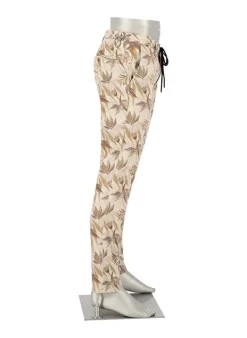 ALBERTO Chino Jump, Slim Fit, Leinen-Baumwolle, taupe gemustert^ Hosen|Chino