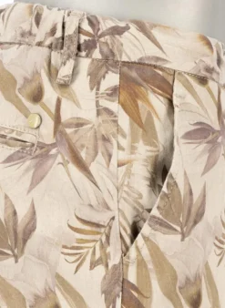 ALBERTO Chino Jump, Slim Fit, Leinen-Baumwolle, taupe gemustert^ Hosen|Chino
