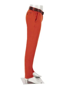 ALBERTO Chino Lou, Regular Fit, Baumwoll-Stretch, rost^ Hosen|Chino