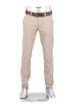 ALBERTO Chino Lou, Regular Fit, Baumwolle, beige meliert^ Chino|Hosen