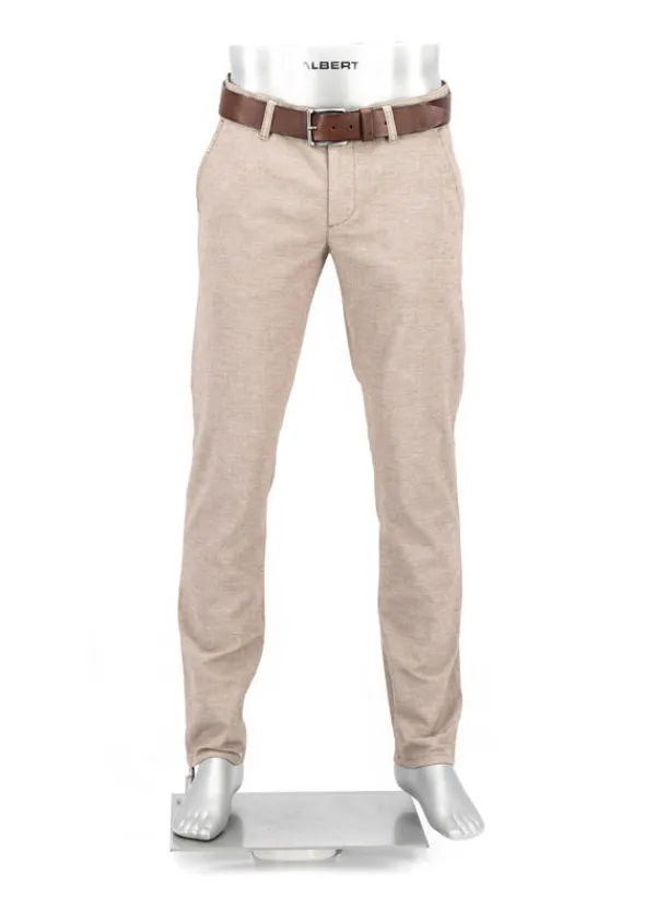 ALBERTO Chino Lou, Regular Fit, Baumwolle, beige meliert^ Chino|Hosen
