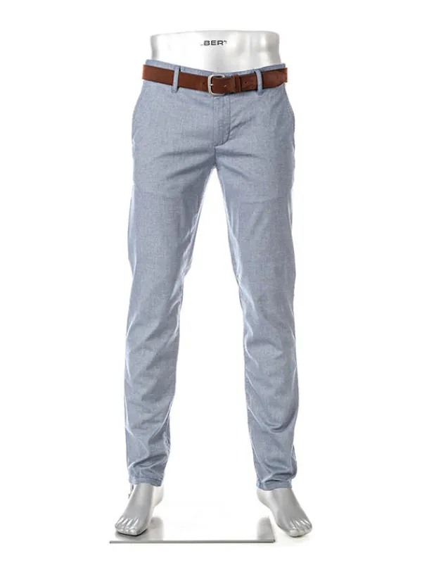 ALBERTO Chino Lou, Regular Fit, Baumwolle, navy meliert^ Smart Cotton|Hosen