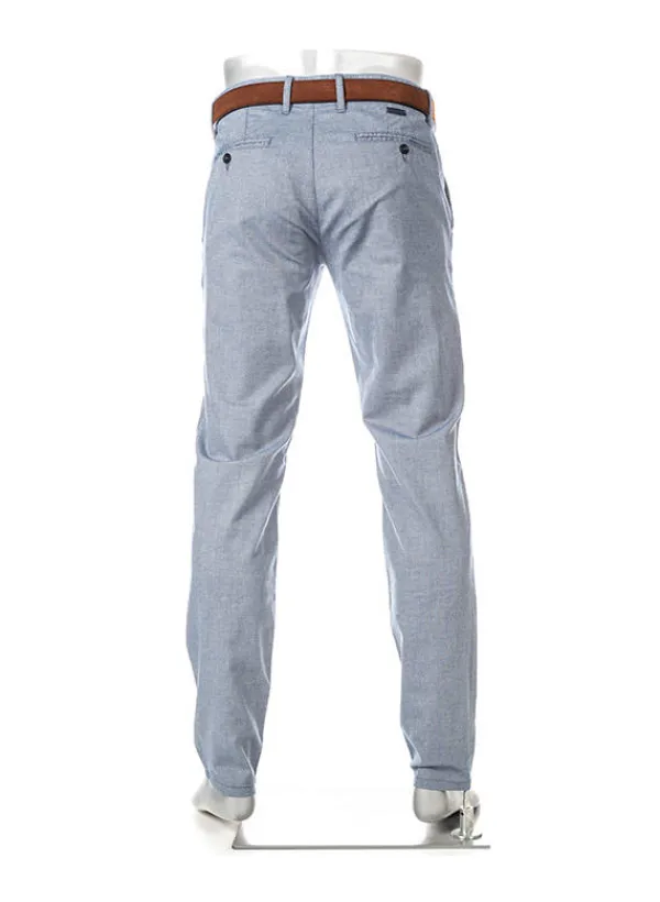 ALBERTO Chino Lou, Regular Fit, Baumwolle, navy meliert^ Smart Cotton|Hosen