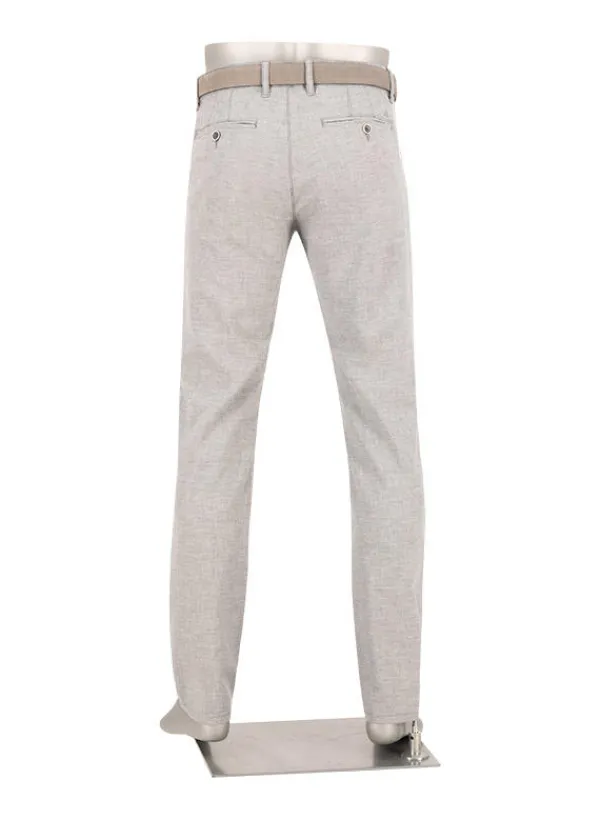 ALBERTO Chino Lou, Regular Fit, Baumwolle-Leinen, grau meliert^ Chino|Hosen
