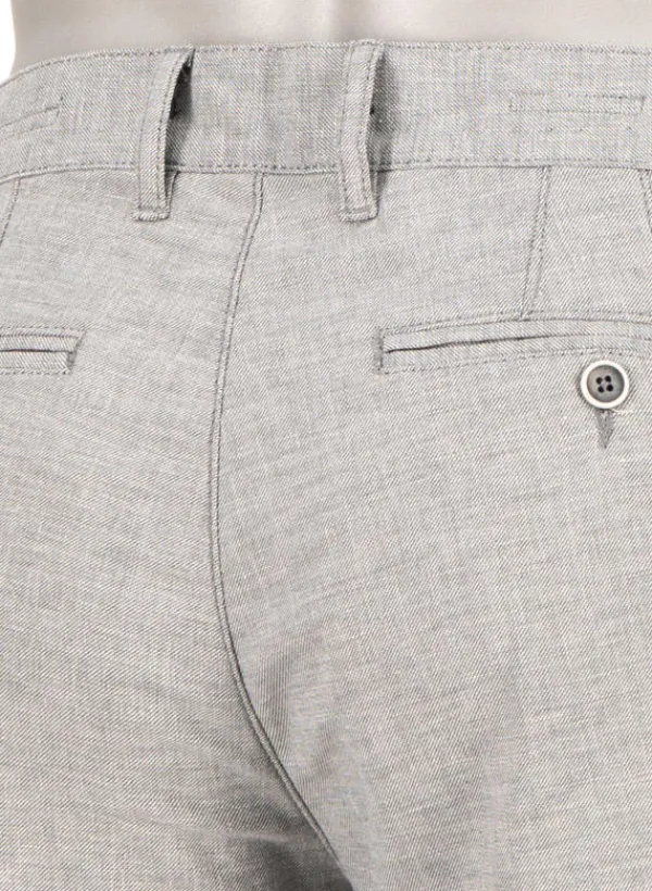ALBERTO Chino Lou, Regular Fit, Baumwolle-Leinen, grau meliert^ Chino|Hosen