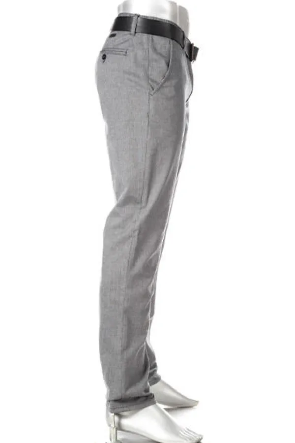 ALBERTO Chino Lou, Regular Fit, Baumwolle, grau meliert^ Smart Cotton|Hosen