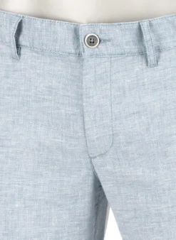 ALBERTO Chino Lou, Regular Fit, Baumwolle-Leinen, blau meliert^ Chino|Hosen