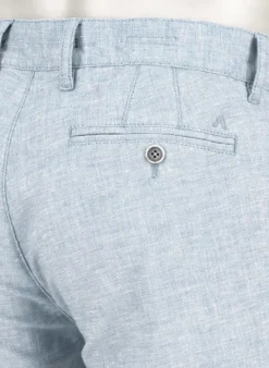 ALBERTO Chino Lou, Regular Fit, Baumwolle-Leinen, blau meliert^ Chino|Hosen