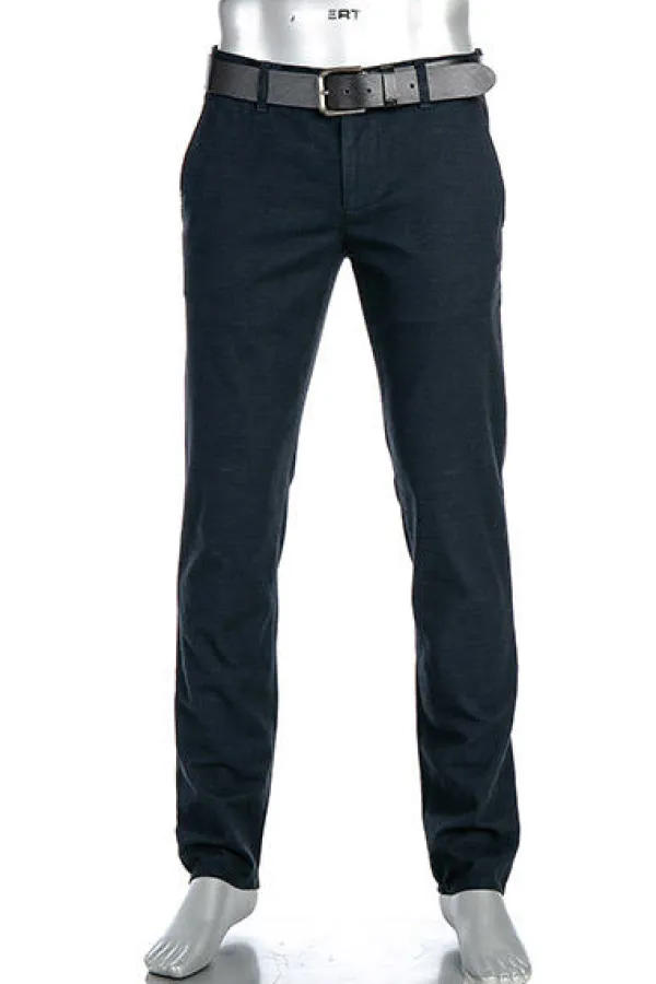 ALBERTO Chino Lou, Regular Fit, Baumwolle, navy meliert^ Chino|Smart Cotton
