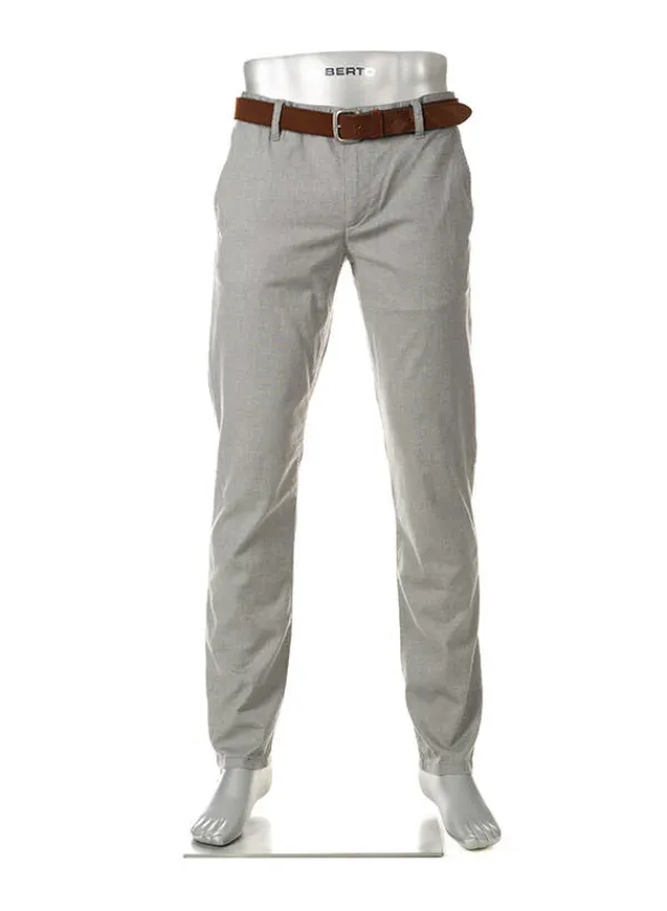 ALBERTO Chino Lou, Regular Fit, Baumwolle, grün meliert^ Smart Cotton|Hosen