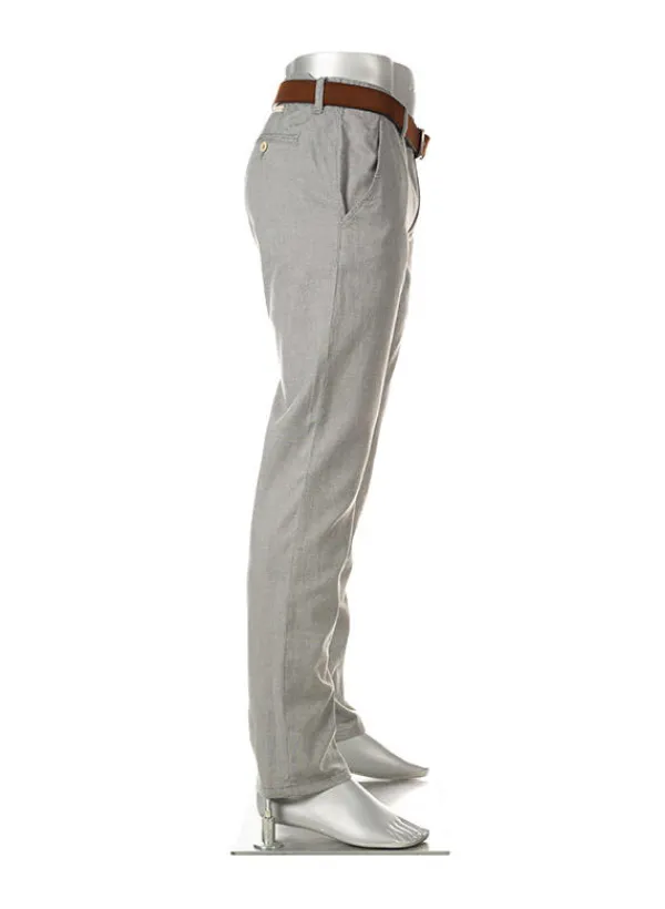 ALBERTO Chino Lou, Regular Fit, Baumwolle, grün meliert^ Smart Cotton|Hosen