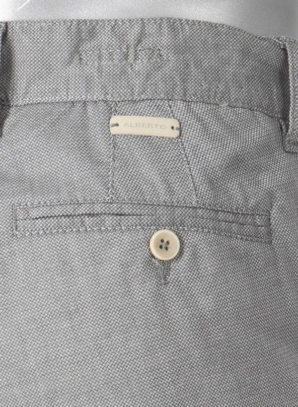 ALBERTO Chino Lou, Regular Fit, Baumwolle, grün meliert^ Smart Cotton|Hosen