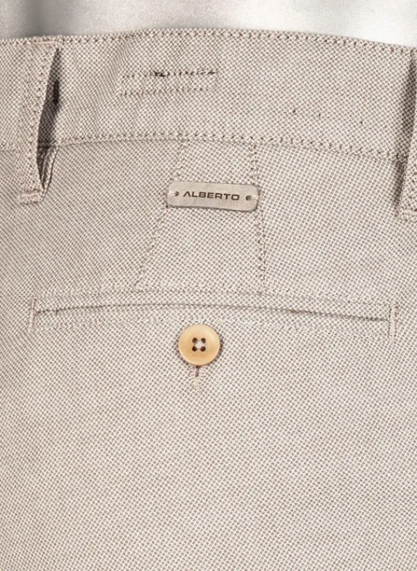 ALBERTO Chino Lou, Regular Fit, Baumwolle, beige meliert^ Smart Cotton|Hosen