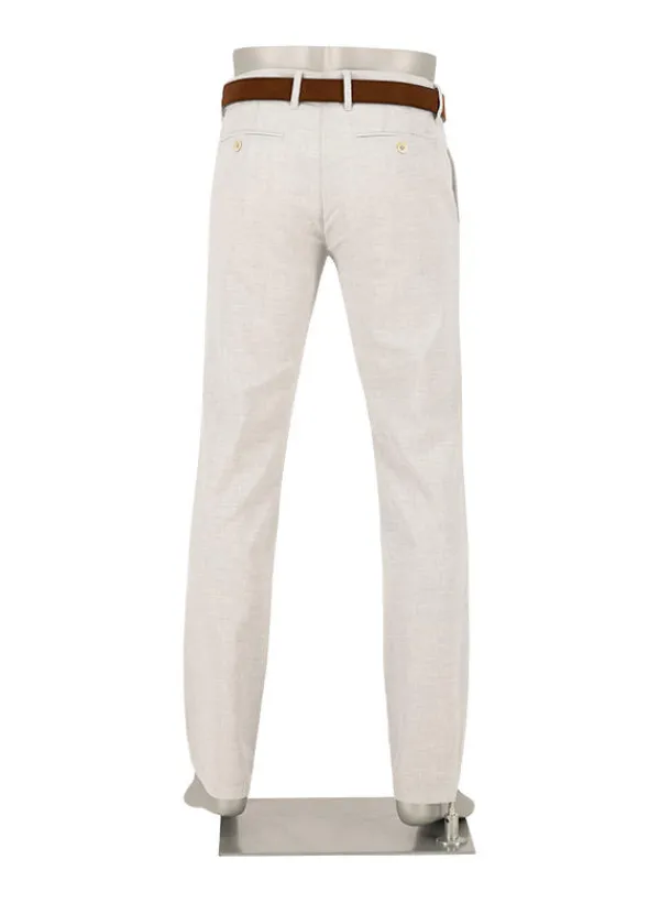 ALBERTO Chino Lou, Regular Fit, Baumwolle-Leinen, grau meliert^ Chino|Hosen