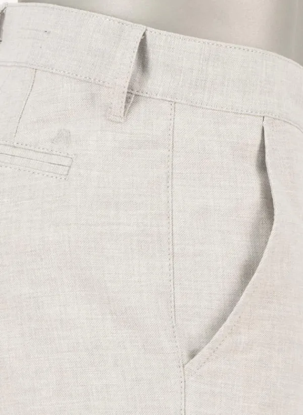 ALBERTO Chino Lou, Regular Fit, Baumwolle-Leinen, grau meliert^ Chino|Hosen