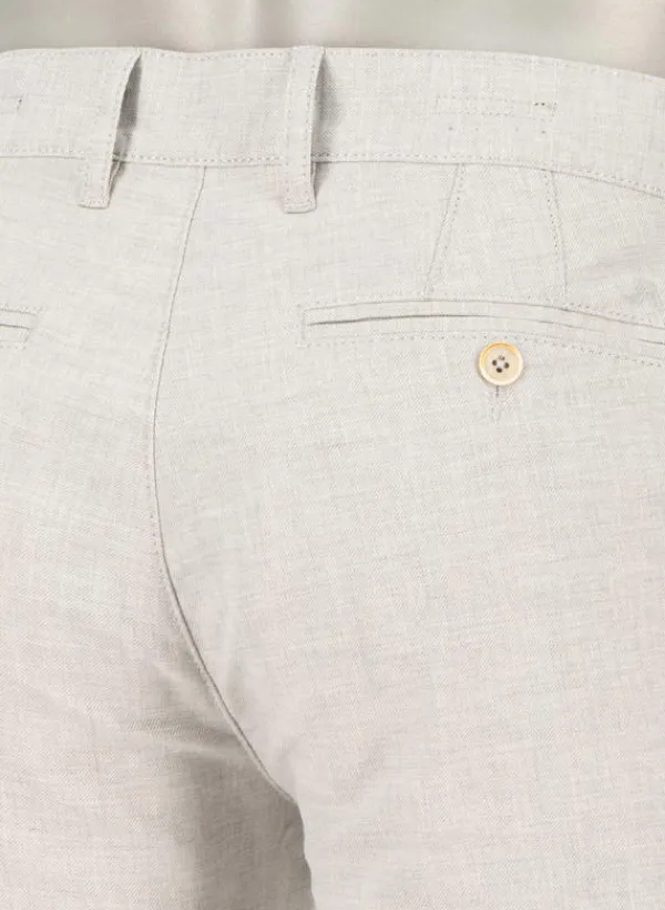 ALBERTO Chino Lou, Regular Fit, Baumwolle-Leinen, grau meliert^ Chino|Hosen