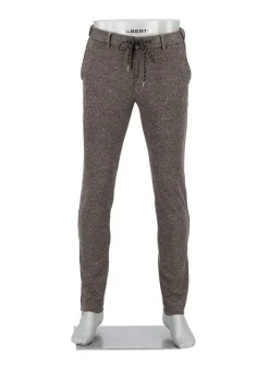 ALBERTO Chino Mover, Slim Fit, Jersey, braun meliert^ Chino|Hosen