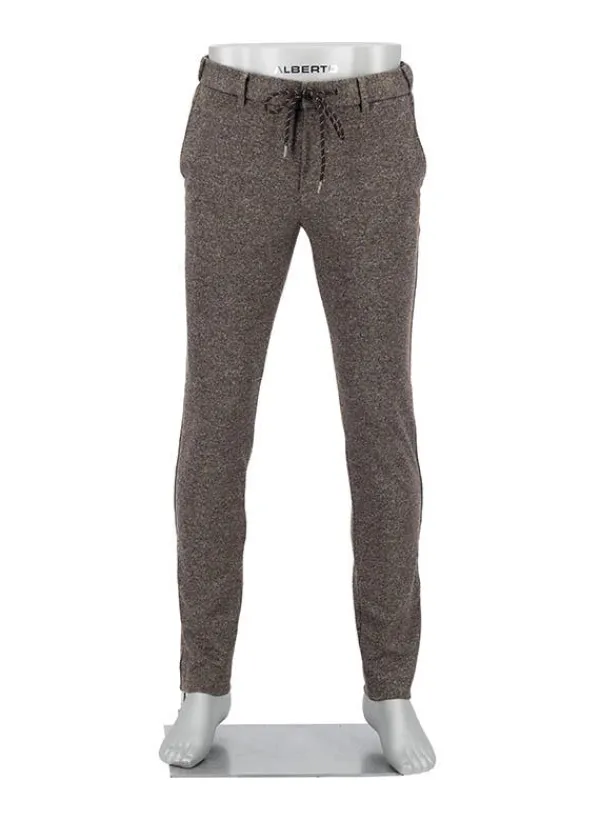 ALBERTO Chino Mover, Slim Fit, Jersey, braun meliert^ Chino|Hosen