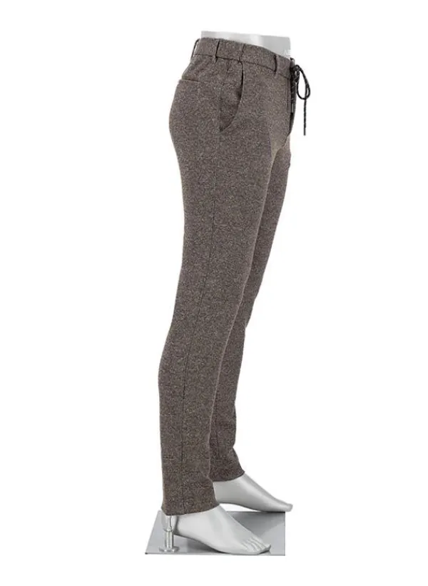 ALBERTO Chino Mover, Slim Fit, Jersey, braun meliert^ Chino|Hosen