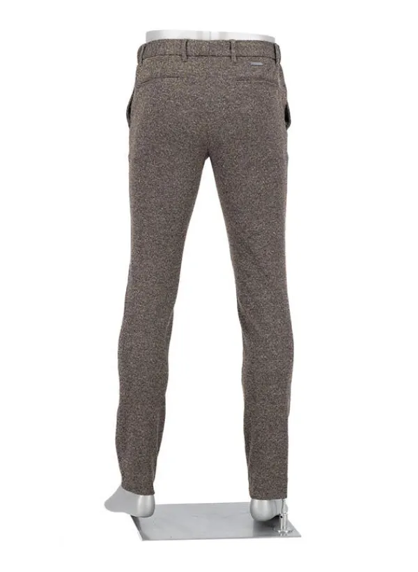 ALBERTO Chino Mover, Slim Fit, Jersey, braun meliert^ Chino|Hosen