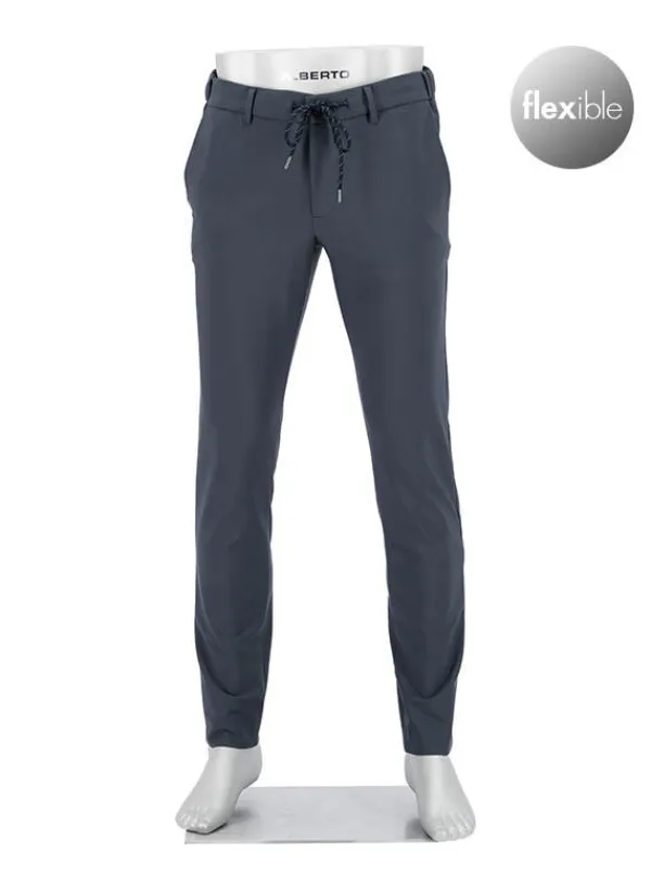 ALBERTO Chino Mover, Slim Fit, Mikrofaser, dunkelgrau^ Chino|Hosen