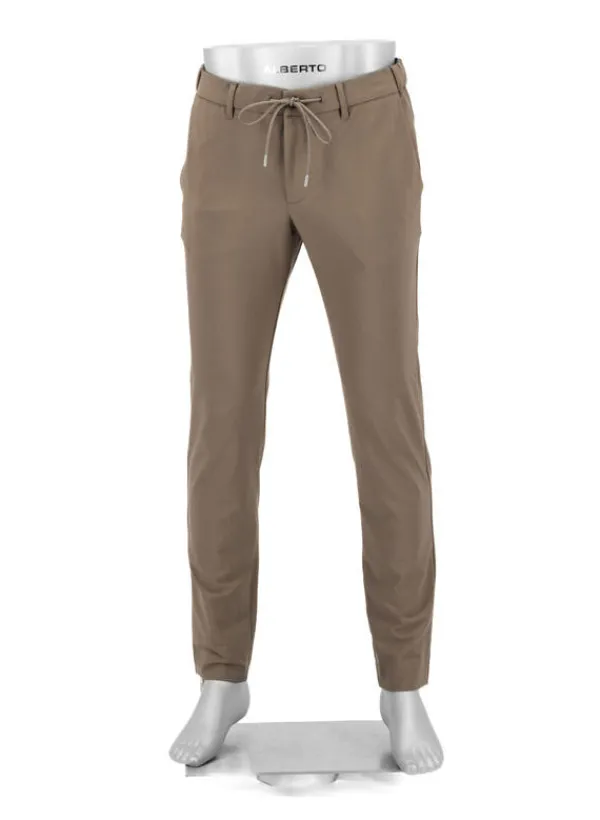 ALBERTO Chino Mover, Slim Fit, Mikrofaser, braun^ Chino|Hosen