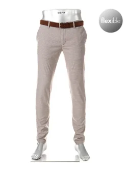 ALBERTO Chino Rob, Slim Fit, Baumwolle-Tencel™, braun-grau kariert^ Hosen|Chino