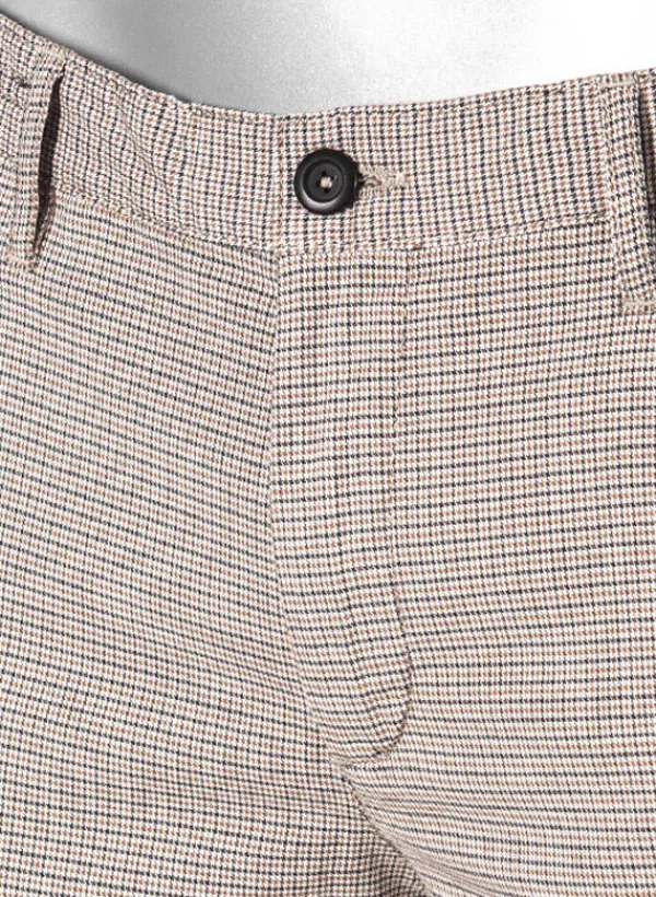 ALBERTO Chino Rob, Slim Fit, Baumwolle-Tencel™, braun-grau kariert^ Hosen|Chino
