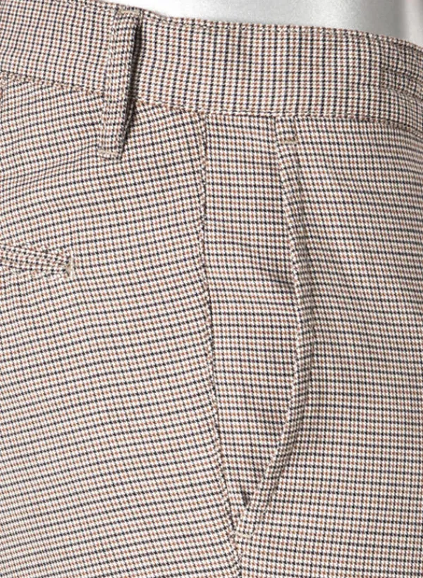 ALBERTO Chino Rob, Slim Fit, Baumwolle-Tencel™, braun-grau kariert^ Hosen|Chino