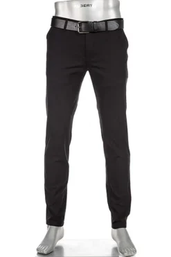 ALBERTO Chino Rob, Slim Fit, Baumwolle, schwarz^ Chino|Hosen