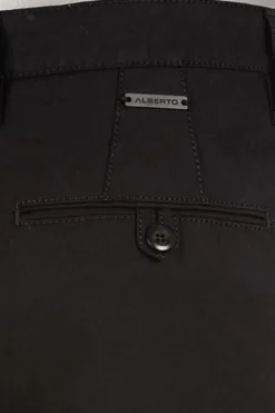 ALBERTO Chino Rob, Slim Fit, Baumwolle, schwarz^ Chino|Hosen