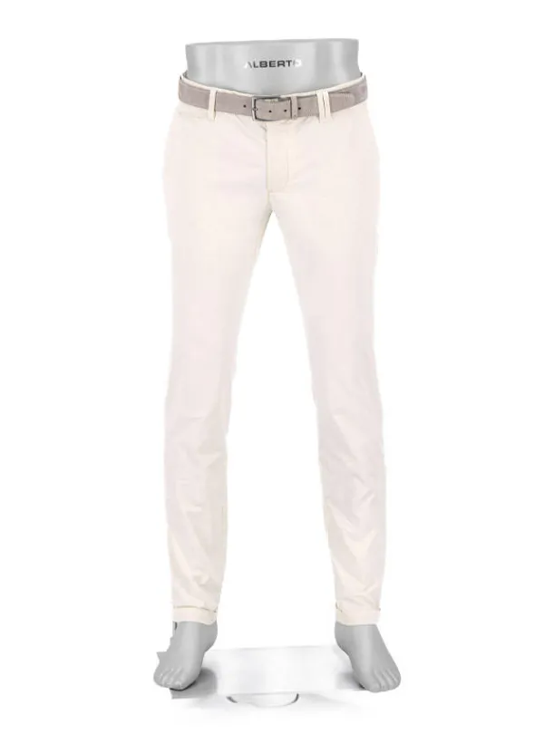 ALBERTO Chino Rob, Slim Fit, Baumwolle, wollweiß^ Alles Weiss|Hosen