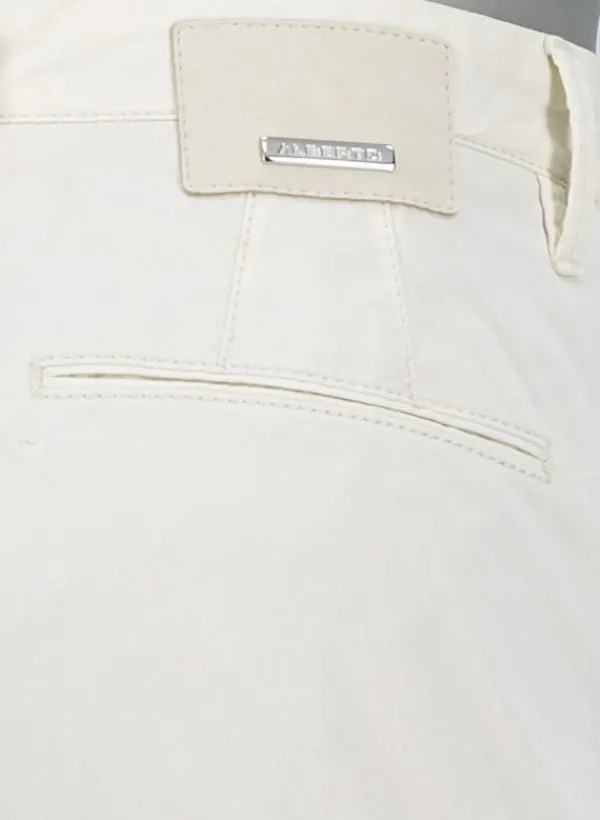 ALBERTO Chino Rob, Slim Fit, Baumwolle, wollweiß^ Alles Weiss|Hosen