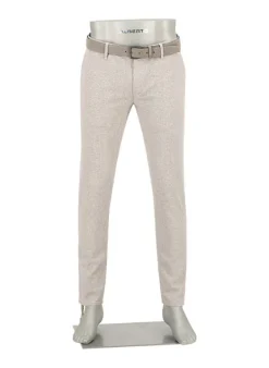 ALBERTO Chino Rob, Slim Fit, Baumwoll-Stretch, ecru-navy gemustert^ Chino|Hosen