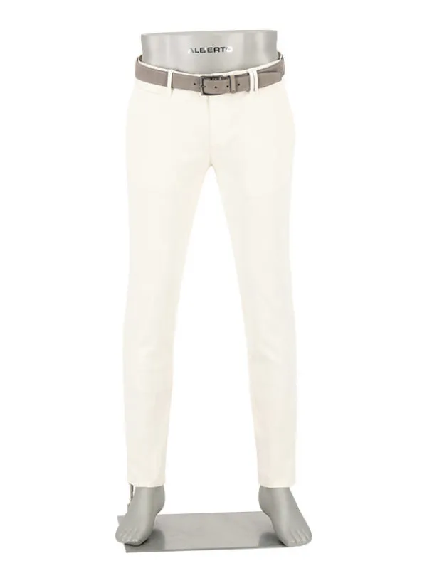 ALBERTO Chino Rob, Slim Fit, Bio Baumwolle T400®, ecru^ Alles Weiss|Hosen