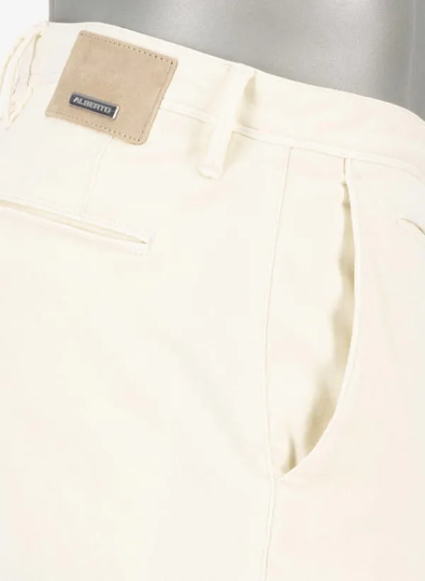 ALBERTO Chino Rob, Slim Fit, Bio Baumwolle T400®, ecru^ Alles Weiss|Hosen