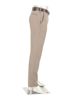 ALBERTO Double Face, Lou, Regular Fit, Mikrofaser-Stretch, braun-greige^ Hosen