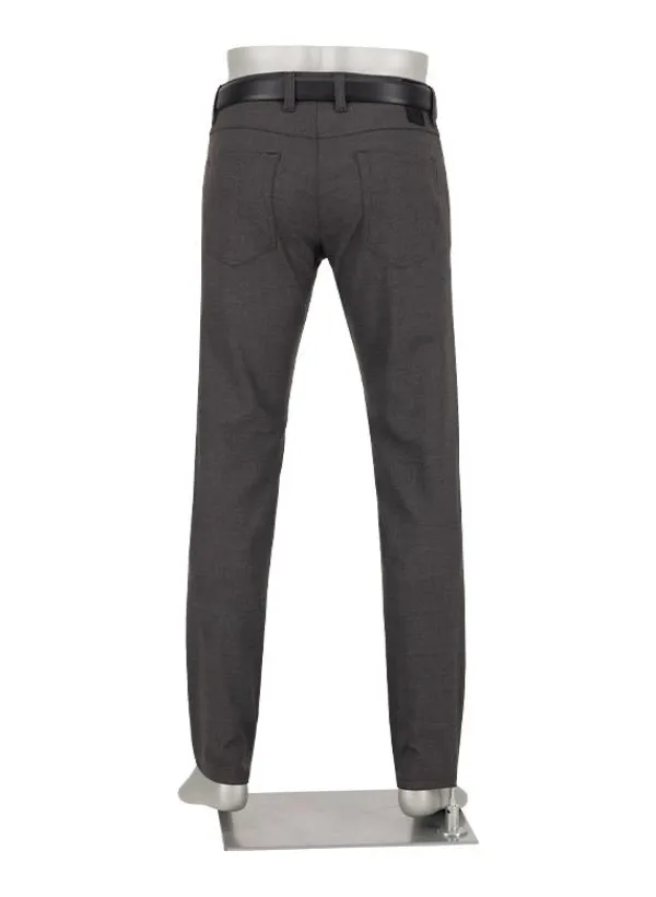 ALBERTO Double Face, Pipe, Regular Fit, Mikrofaser-Stretch, braun-grau^ Hosen|Dressy