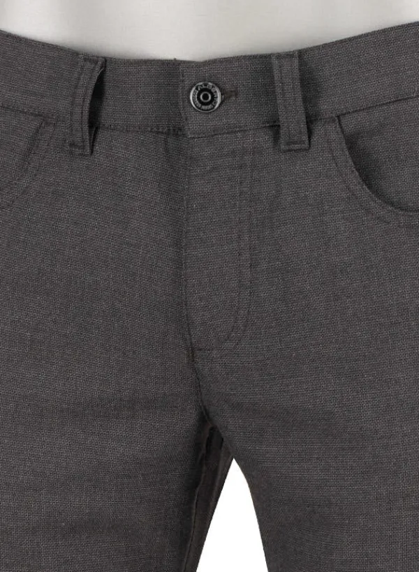 ALBERTO Double Face, Pipe, Regular Fit, Mikrofaser-Stretch, braun-grau^ Hosen|Dressy