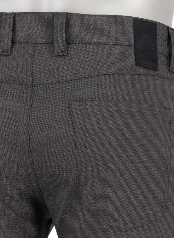 ALBERTO Double Face, Pipe, Regular Fit, Mikrofaser-Stretch, braun-grau^ Hosen|Dressy