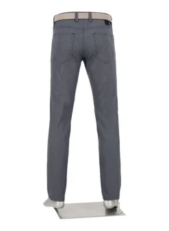 ALBERTO Double Face, Pipe, Regular Fit, Mikrofaser-Stretch, dunkelblau-grau^ Hosen|Dressy
